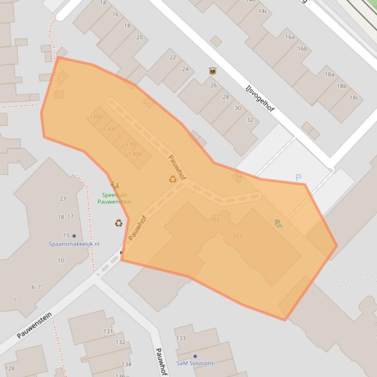 Kaart van postcodegebied 2289BK.