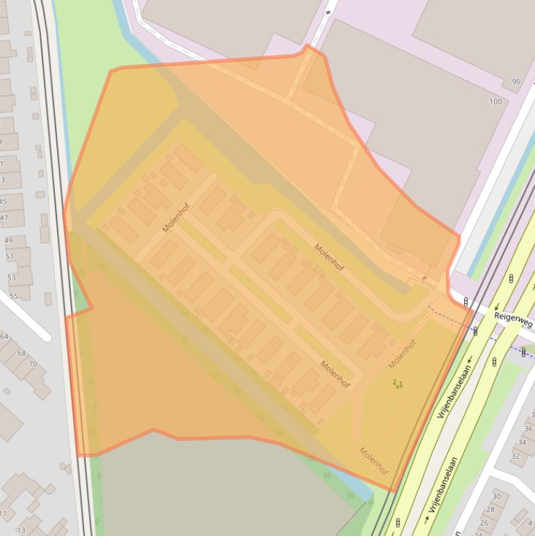 Kaart van postcodegebied 2289BV.