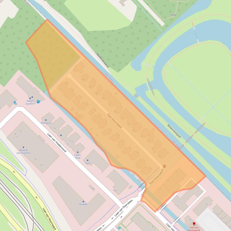 Kaart van postcodegebied 2289CZ.