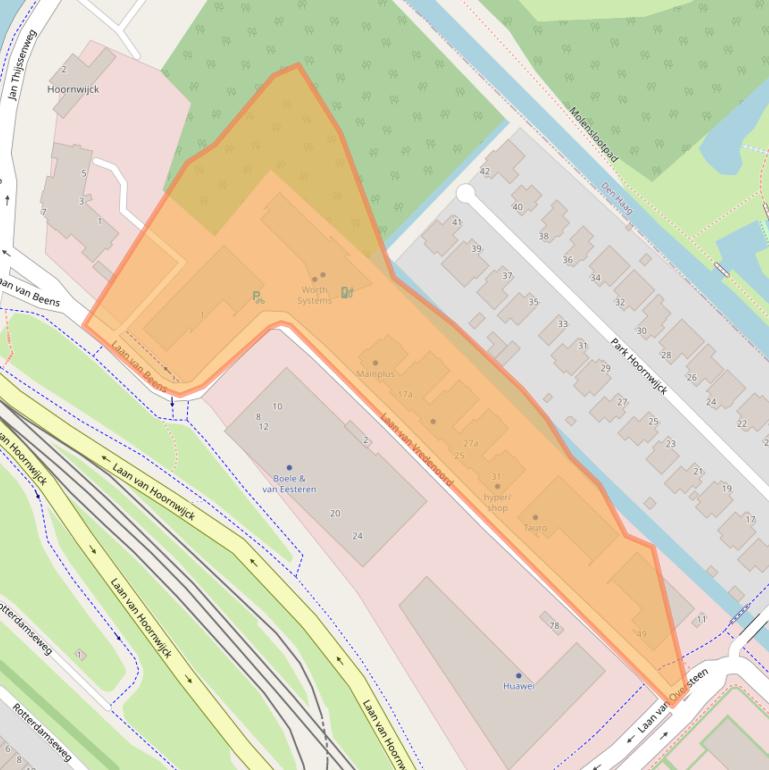 Kaart van postcodegebied 2289DA.