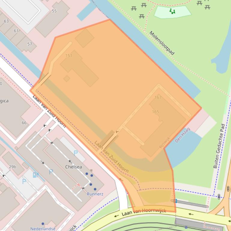 Kaart van postcodegebied 2289DD.