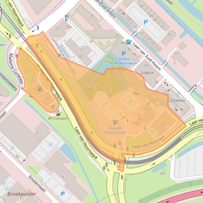 Kaart van postcodegebied 2289DG.