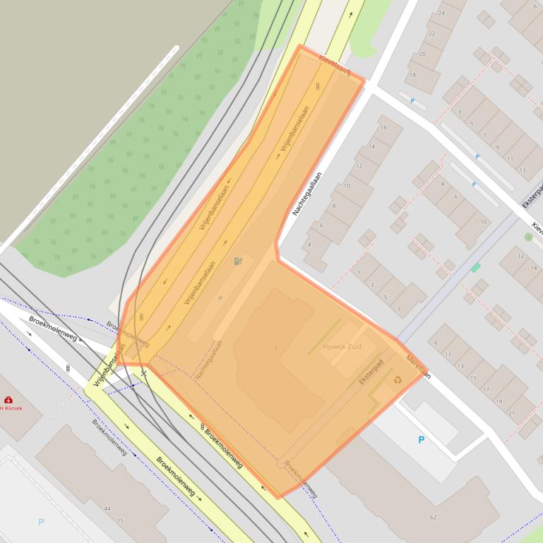 Kaart van postcodegebied 2289EA.