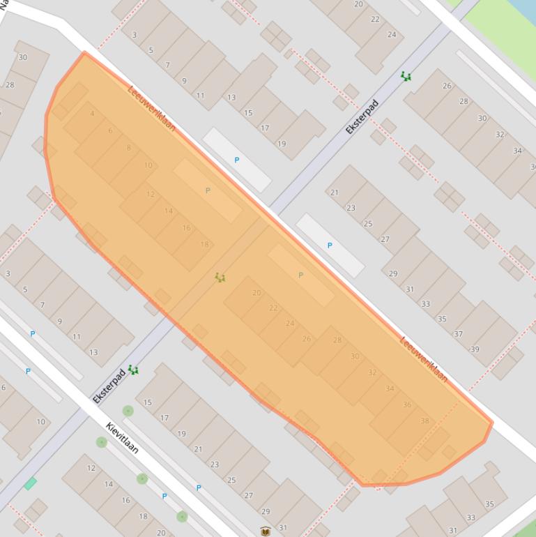 Kaart van postcodegebied 2289EG.