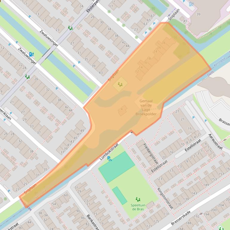 Kaart van postcodegebied 2289EM.