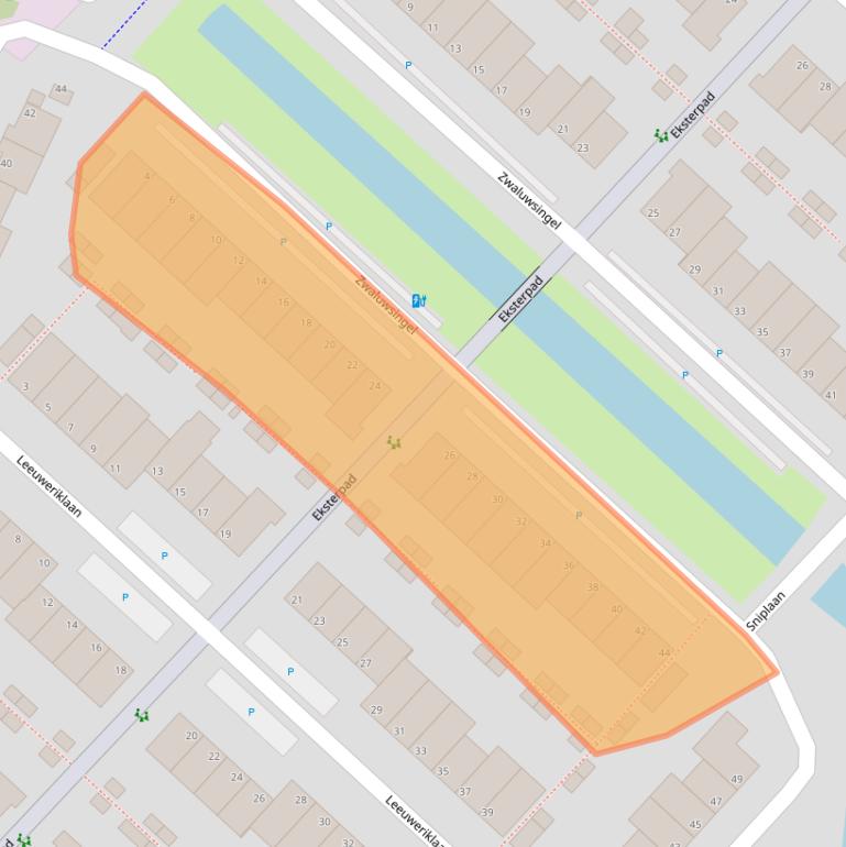 Kaart van postcodegebied 2289EN.