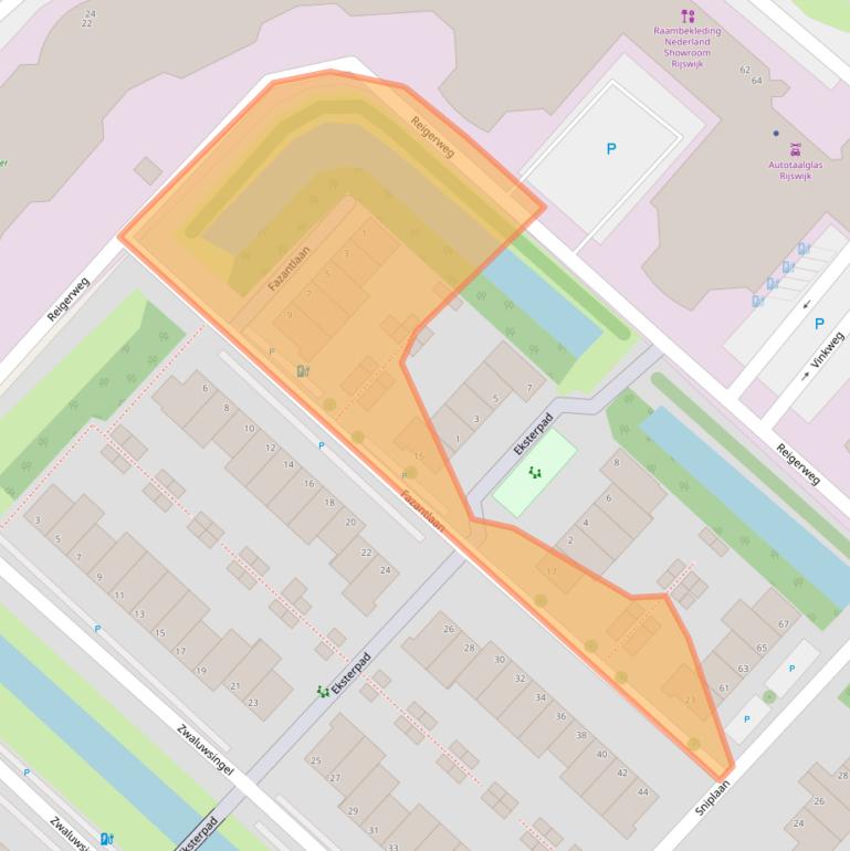 Kaart van postcodegebied 2289ES.