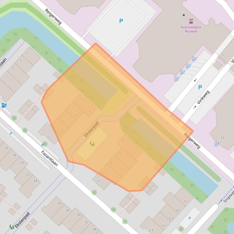 Kaart van postcodegebied 2289ET.