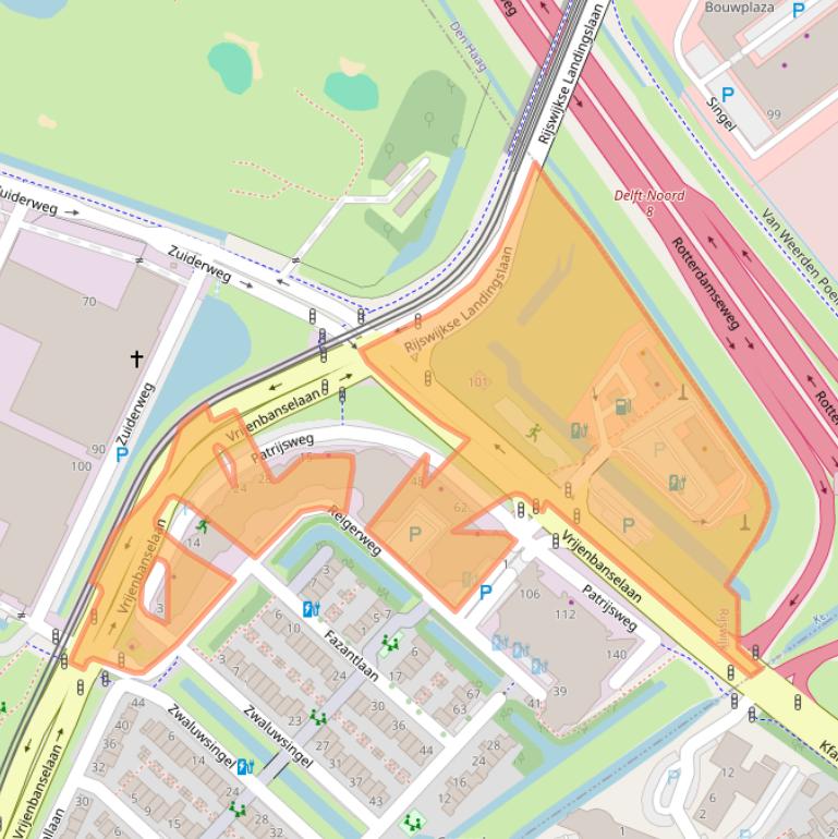 Kaart van postcodegebied 2289EX.