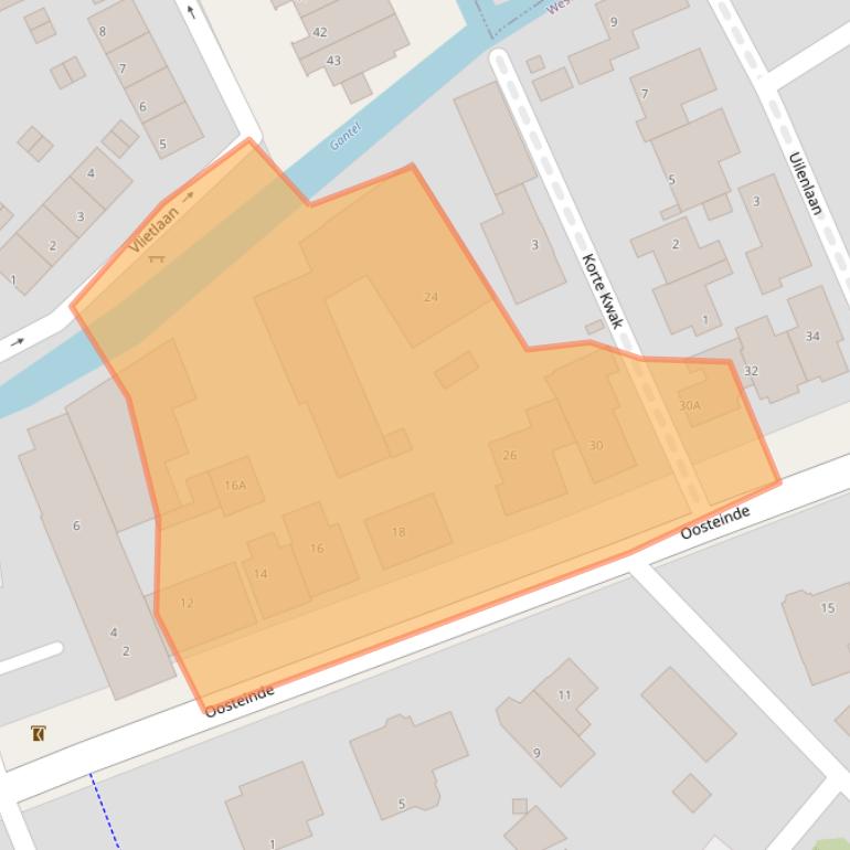 Kaart van postcodegebied 2291AD.