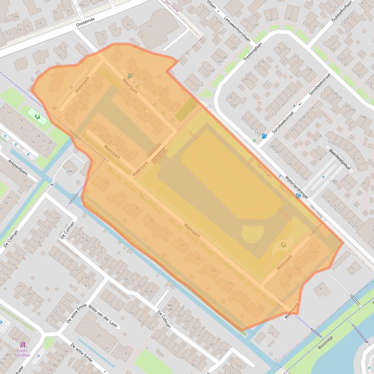 Kaart van postcodegebied 2291AK.