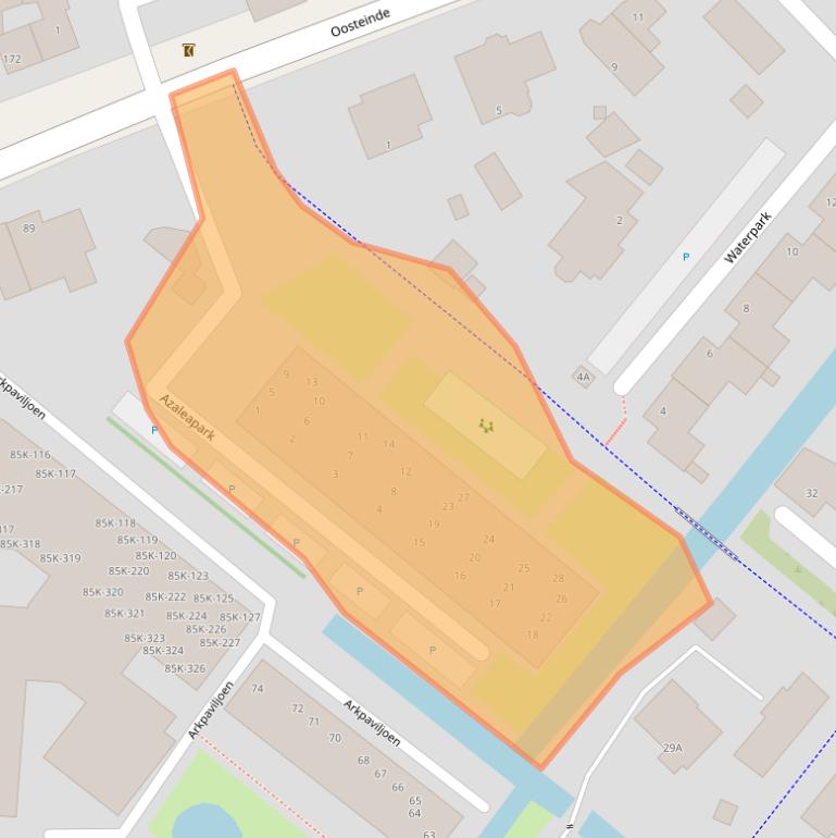 Kaart van postcodegebied 2291AL.