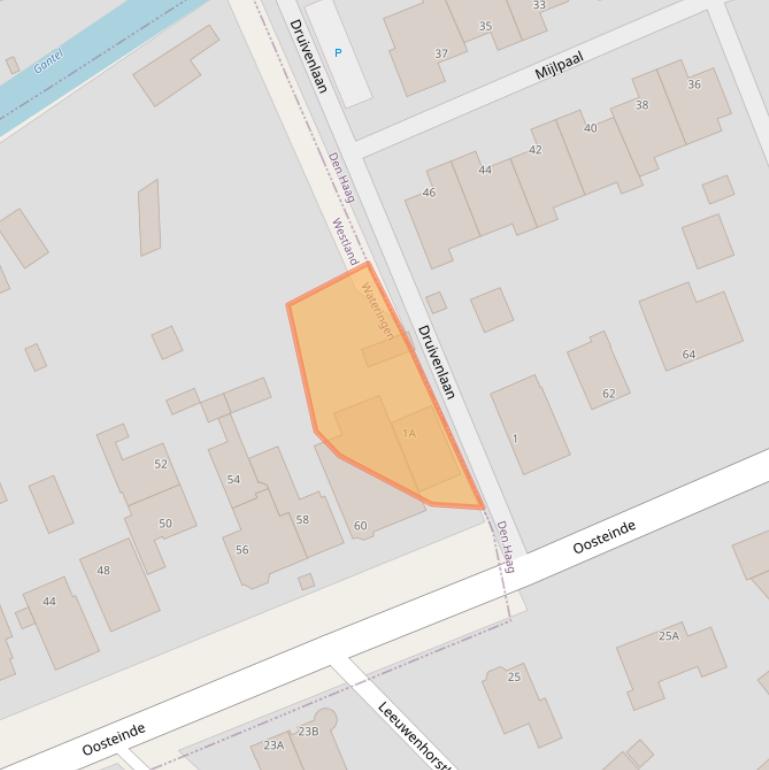 Kaart van postcodegebied 2291AN.