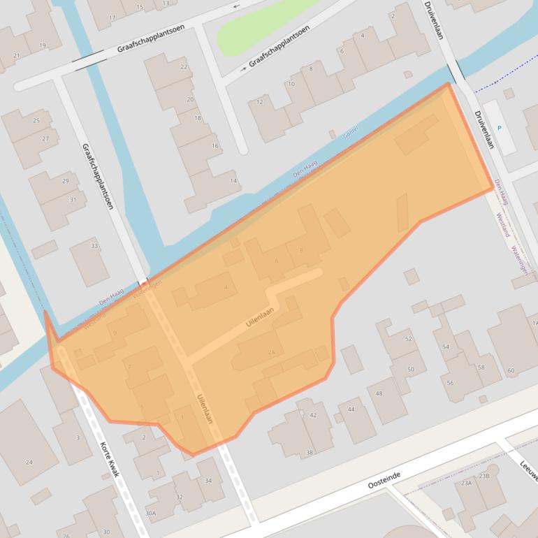 Kaart van postcodegebied 2291AP.