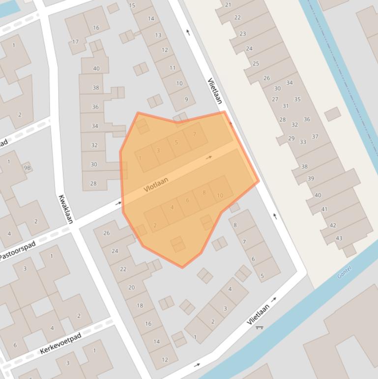 Kaart van postcodegebied 2291AW.