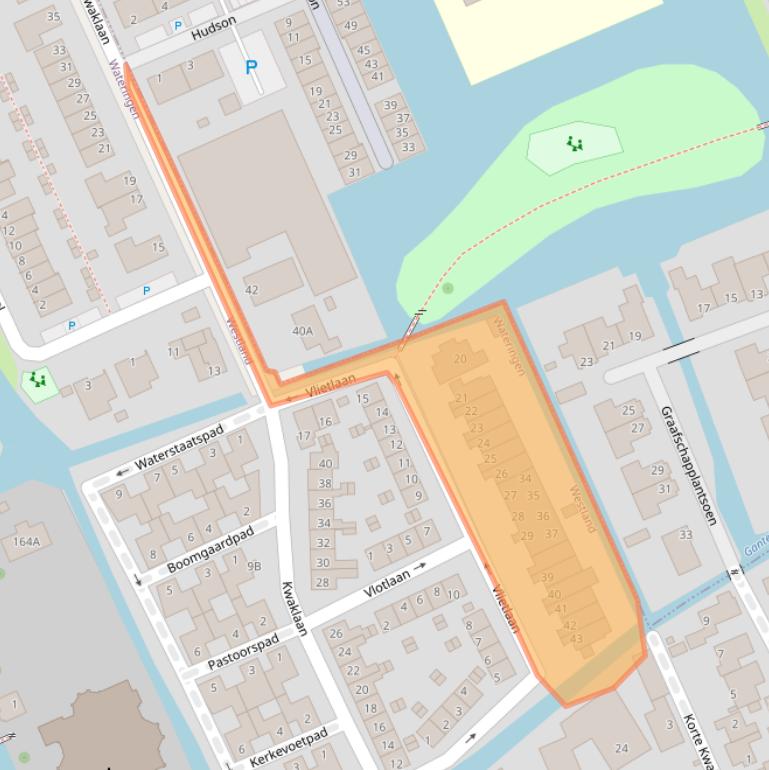Kaart van postcodegebied 2291AZ.