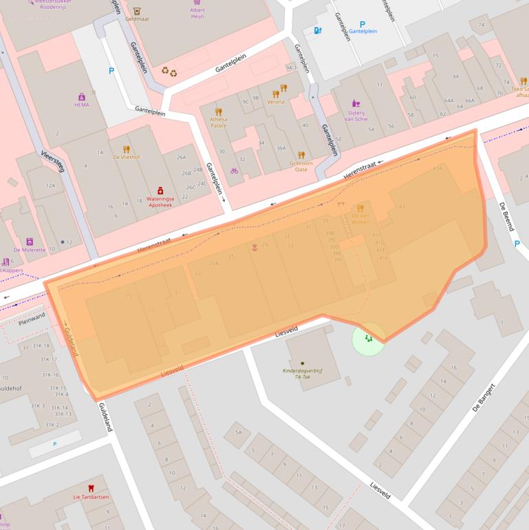Kaart van postcodegebied 2291BB.
