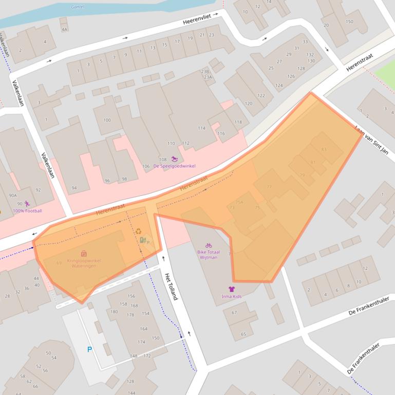 Kaart van postcodegebied 2291BC.