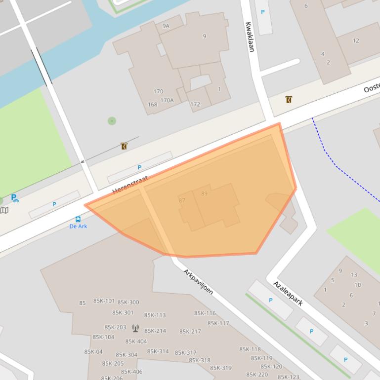 Kaart van postcodegebied 2291BE.