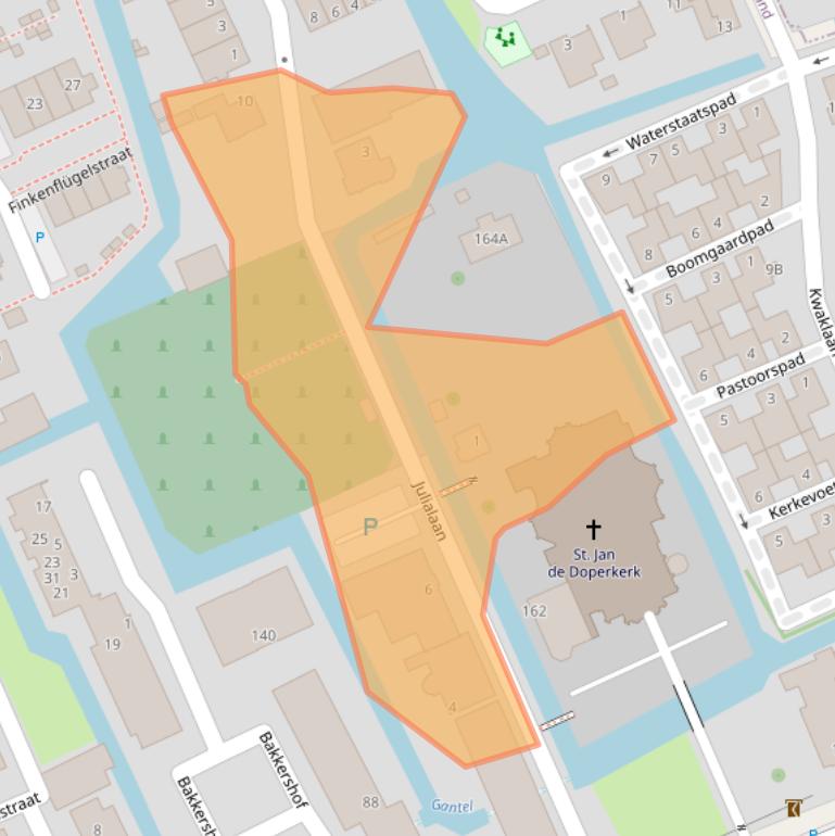 Kaart van postcodegebied 2291BM.