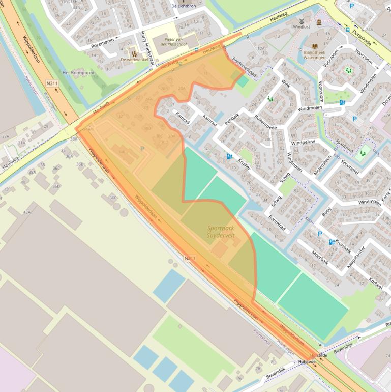 Kaart van postcodegebied 2291BZ.