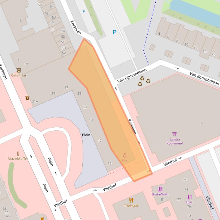 Kaart van postcodegebied 2291CB.