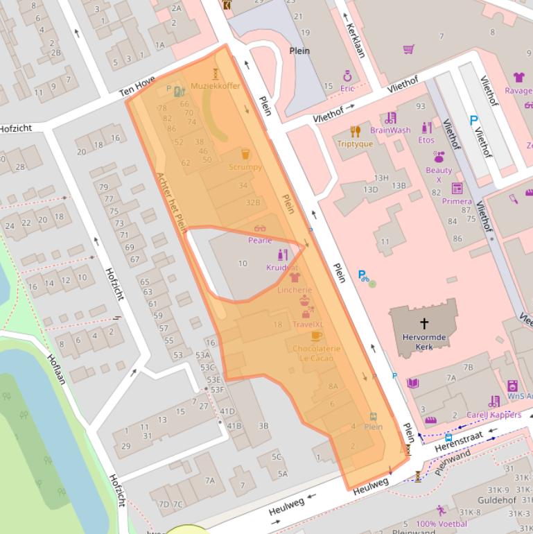 Kaart van postcodegebied 2291CC.