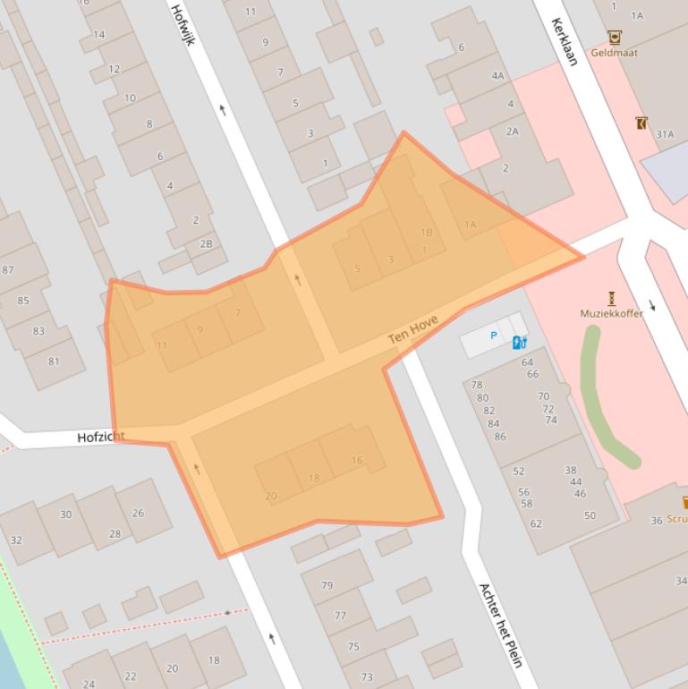 Kaart van postcodegebied 2291CK.