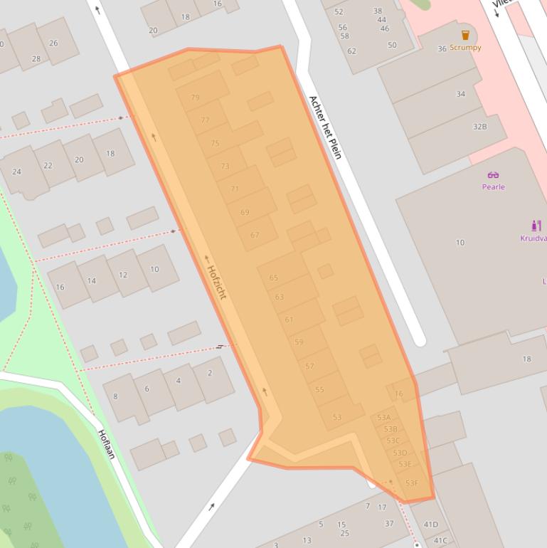 Kaart van postcodegebied 2291CM.