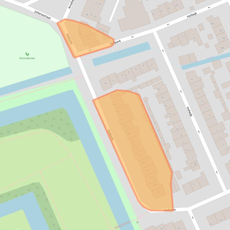 Kaart van postcodegebied 2291CN.