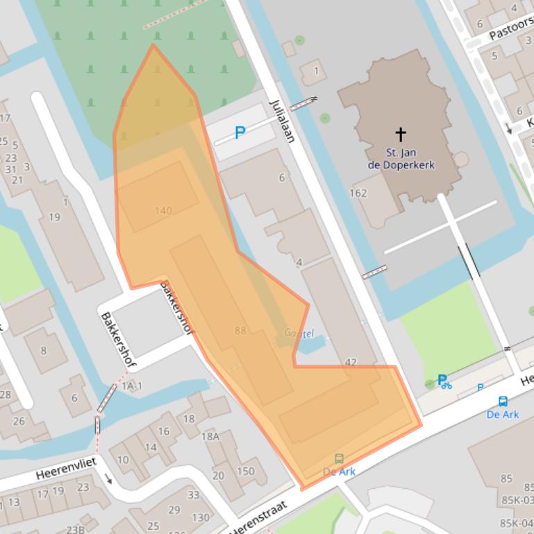 Kaart van postcodegebied 2291DE.