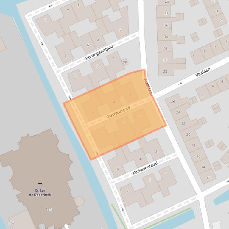 Kaart van postcodegebied 2291DJ.