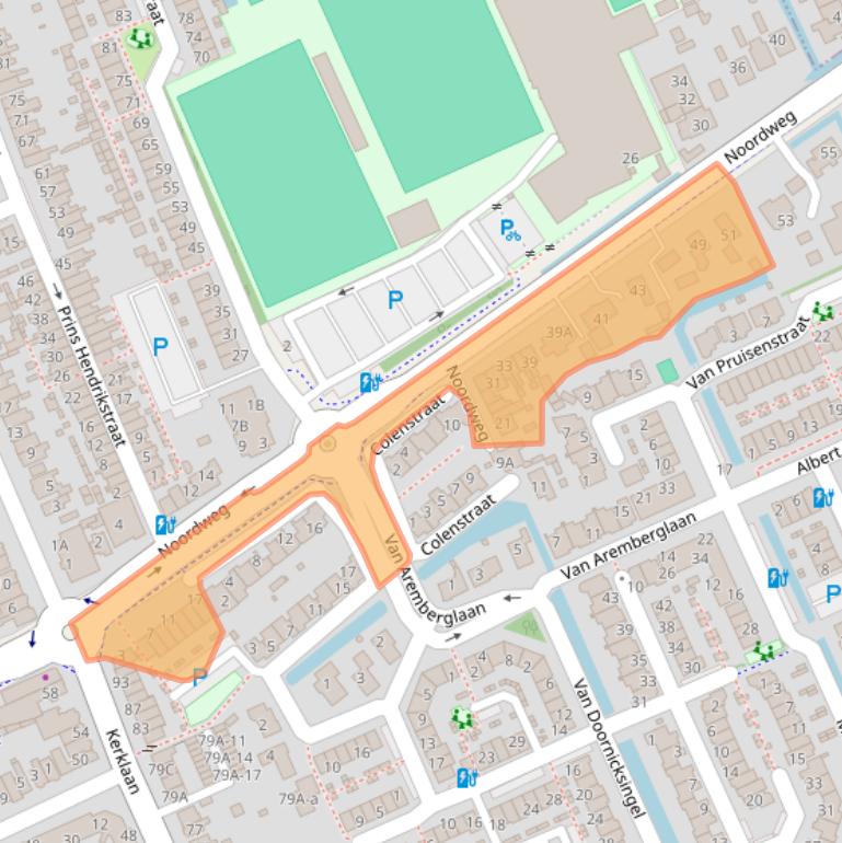 Kaart van postcodegebied 2291EA.