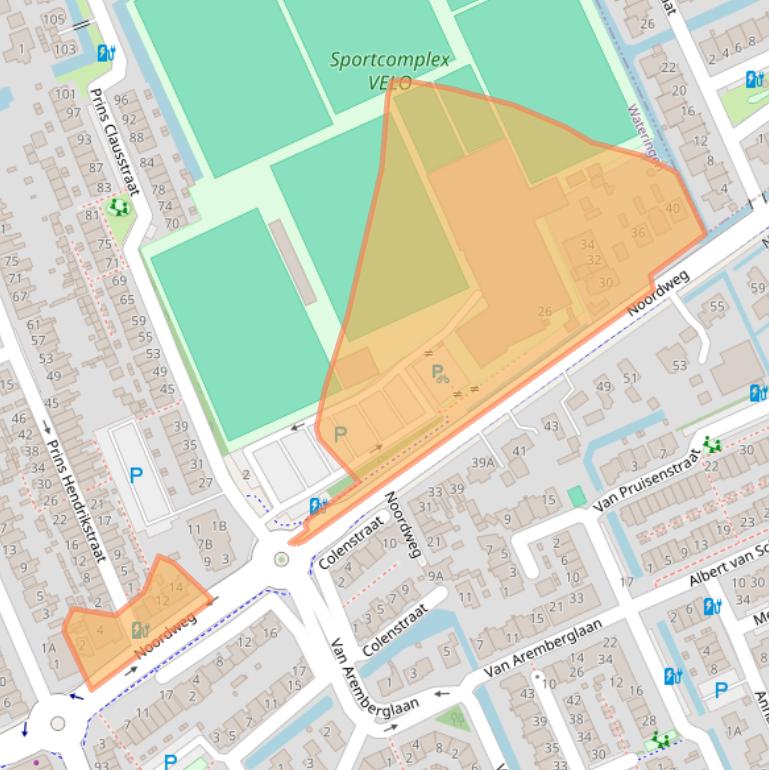 Kaart van postcodegebied 2291EE.