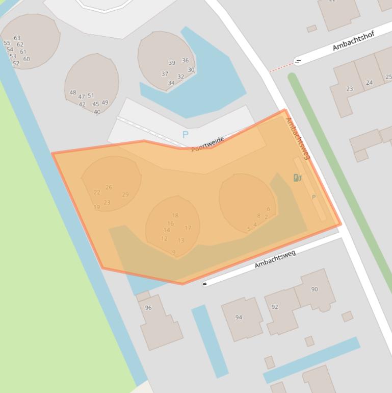 Kaart van postcodegebied 2291EH.