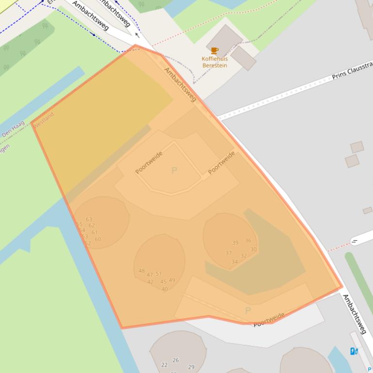 Kaart van postcodegebied 2291EJ.