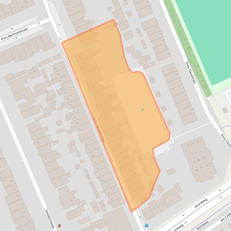Kaart van postcodegebied 2291EN.