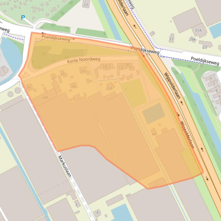 Kaart van postcodegebied 2291GE.