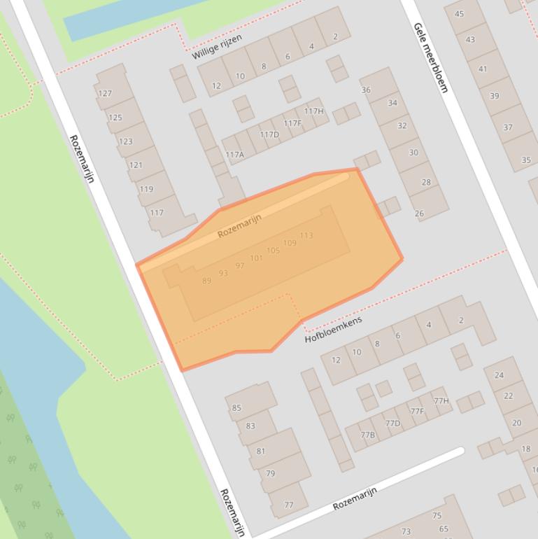 Kaart van postcodegebied 2291GL.