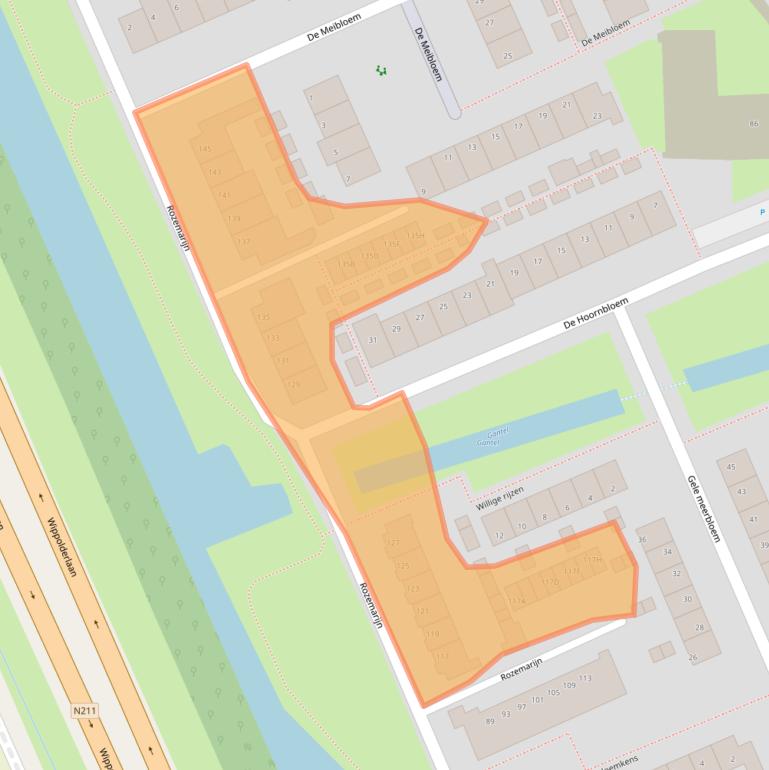 Kaart van postcodegebied 2291GM.