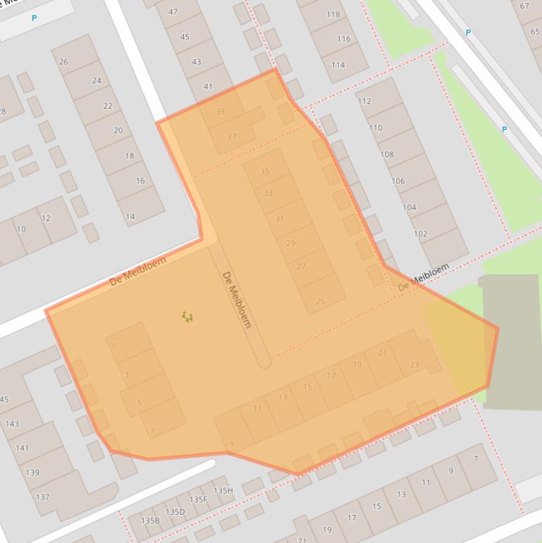 Kaart van postcodegebied 2291GR.