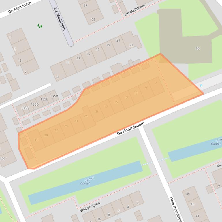 Kaart van postcodegebied 2291GV.