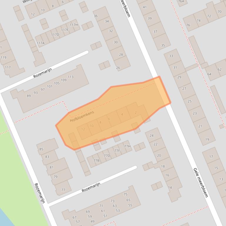 Kaart van postcodegebied 2291HB.