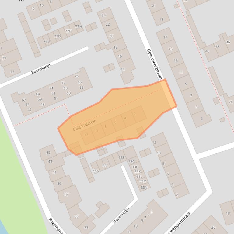 Kaart van postcodegebied 2291HC.