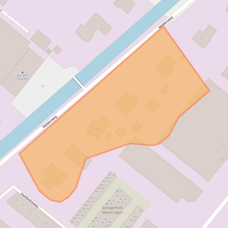 Kaart van postcodegebied 2291HW.