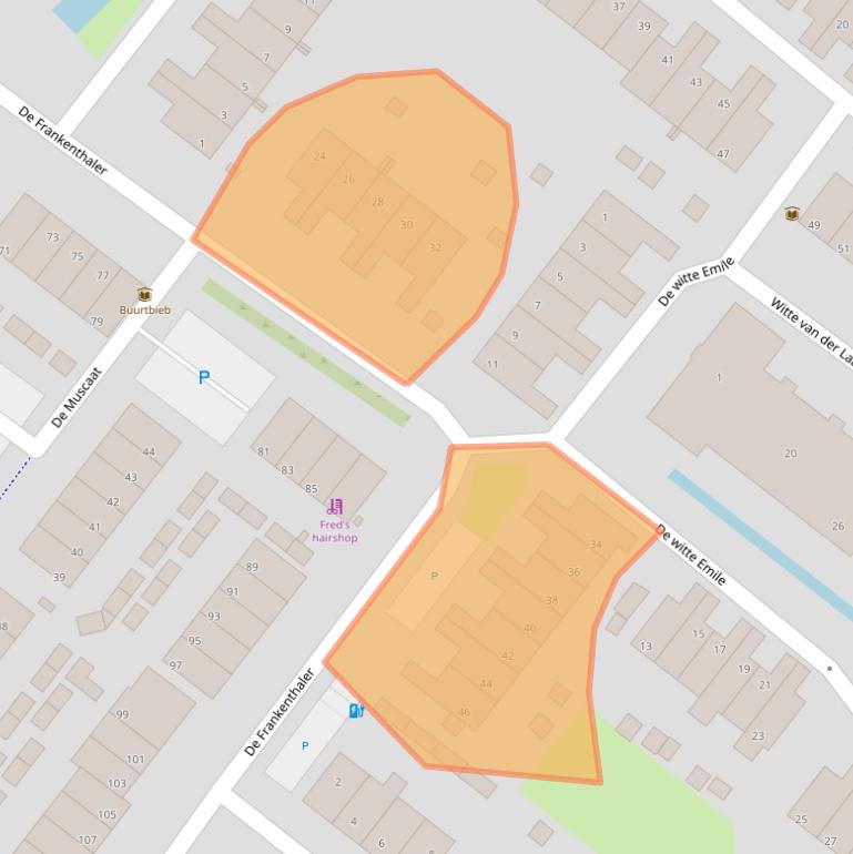 Kaart van postcodegebied 2291JE.