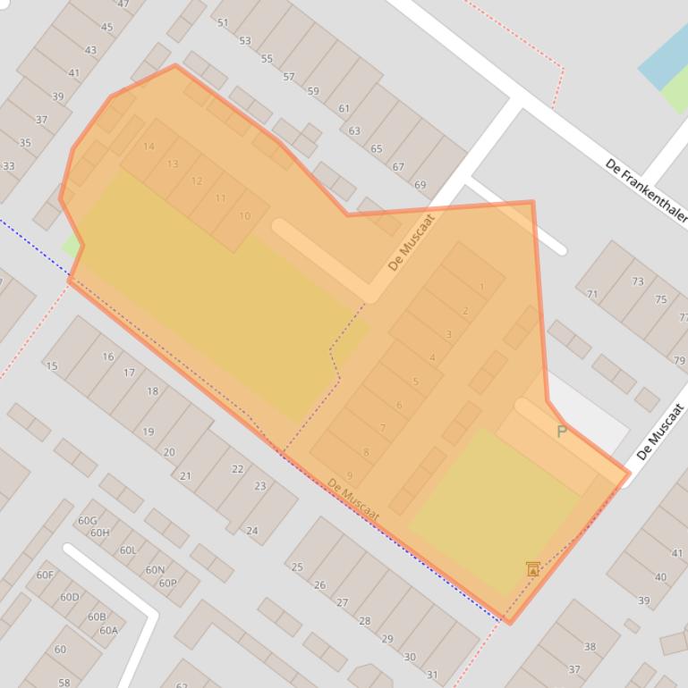 Kaart van postcodegebied 2291JG.