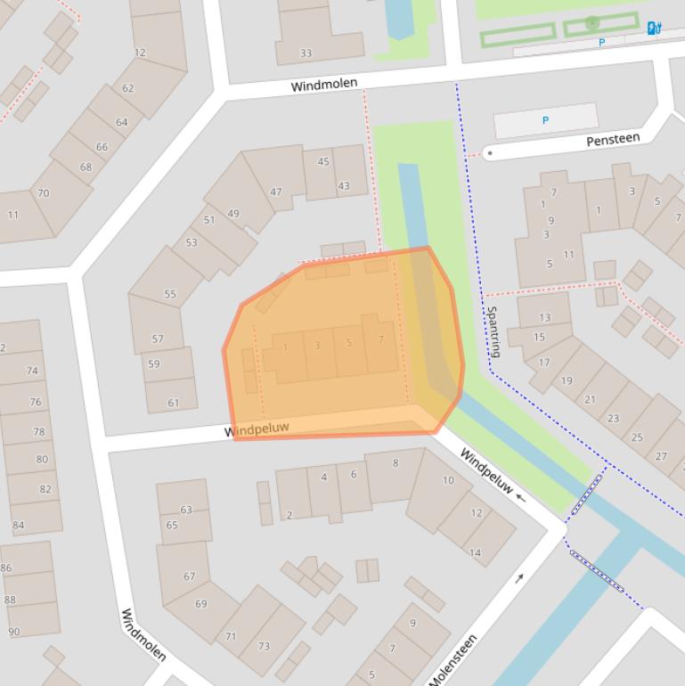 Kaart van postcodegebied 2291KL.