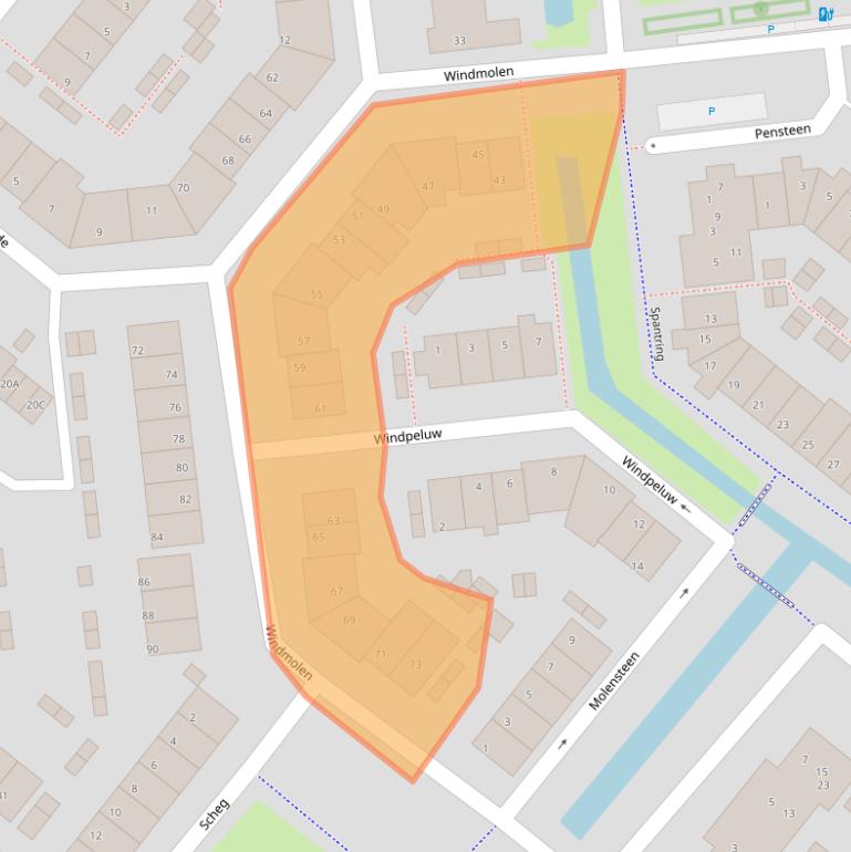 Kaart van postcodegebied 2291KR.