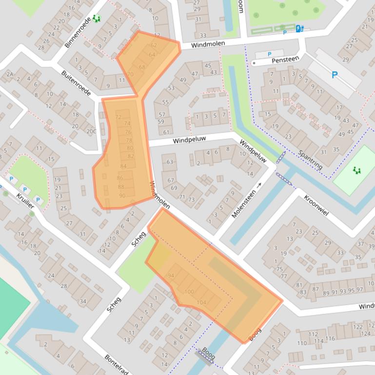 Kaart van postcodegebied 2291KT.